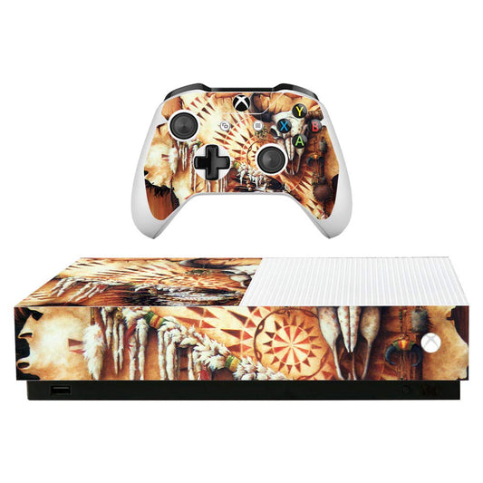 MightySkins Skin for Microsoft Xbox One S All-Digital Edition - Plains Medicine | Protective  Durable  and Unique Vinyl Decal wrap Cover | Easy to Apply  Remove  and Change Styles | Made in The USA