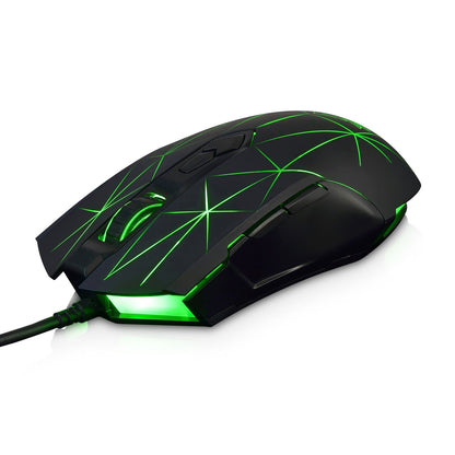 FIRSTBLOOD ONLY GAME. AJ52 RGB Gaming Mouse - Programmable 7 Buttons, Ergonomic Design, Blue, USB for Windows, Mac, Linux