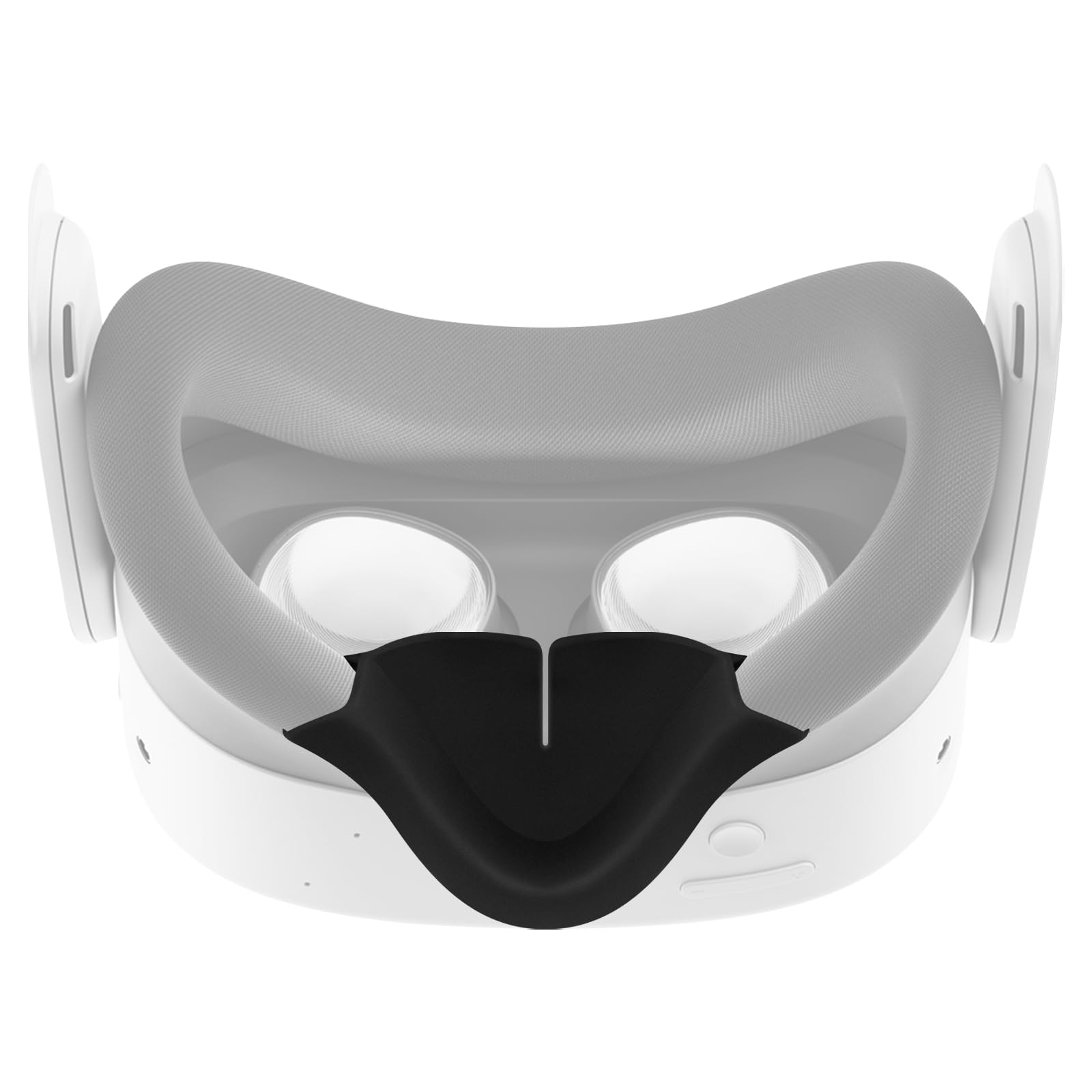 Geekria VR Anti-Leakage Nose Pad Compatible with Meta Q3S Original Headset  Silicone Light-Blocking Nose Pad  VR Headset Soft Nose Guard  Blackout Cover Cushion (1 Pcs  Black)