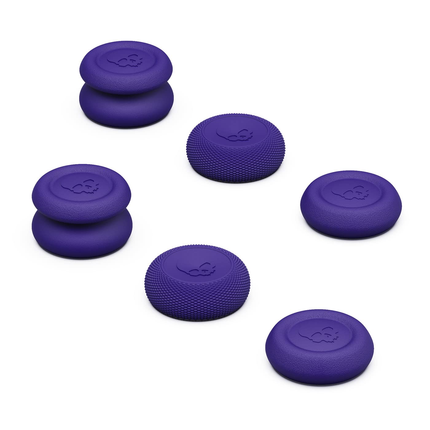 Skull & Co. Skin  CQC and FPS Thumb Grip Set Joystick Cap Analog Stick Cap for Nintendo Switch Pro Controller & PS4 / Slim/Pro Controller- Galactic Purple  3Pairs(6pcs)