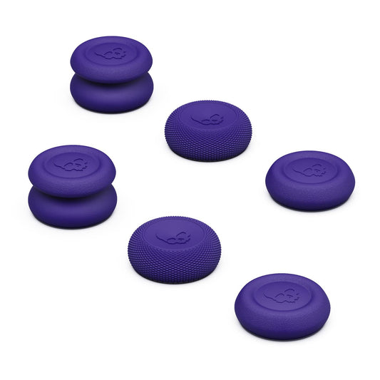 Skull & Co. Skin  CQC and FPS Thumb Grips Joystick Cap Analog Stick Cover for Steam Deck and ROG Ally- Purple  Set of 6