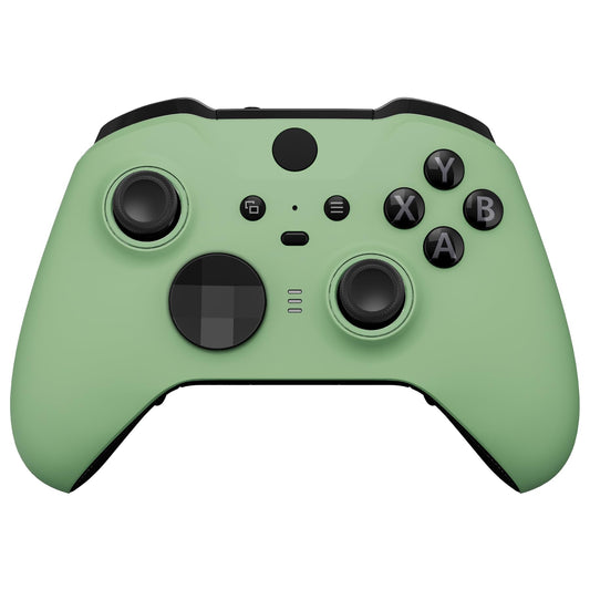eXtremeRate DIY Replacement Front Shell for Xbox Elite Wireless Controller 2 Core  Matcha Green Faceplate Cover Case for Xbox Elite Series 2 with Accent Rings [Controller NOT Included]