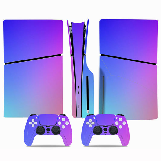 Skin Sticker Compatible with PS5 Slim Disc Console, Vinyl Decal Cover Wrap for Wireless Controller