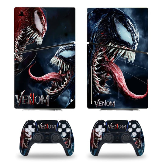 JOCHUI Console Decal Skin Super Hero Vinyl Sticker Compatible with PS5 Slim Disk Console Controllers Wrap Skins Aliens