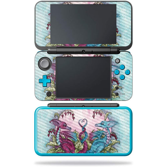 MightySkins Carbon Fiber Skin for Nintendo New 2DS XL - Angry Dragon | Protective  Durable Textured Carbon Fiber Finish | Easy to Apply  Remove  and Change Styles | Made in The USA