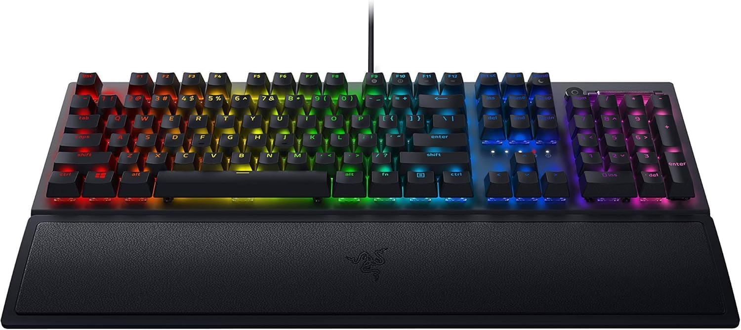Razer BlackWidow V3 Mechanical Gaming Keyboard: Green Mechanical Switches - Tactile & Clicky - Chroma RGB Lighting - Compact Form Factor - Programmable Macro Functionality - USB Passthrough (refurbished)