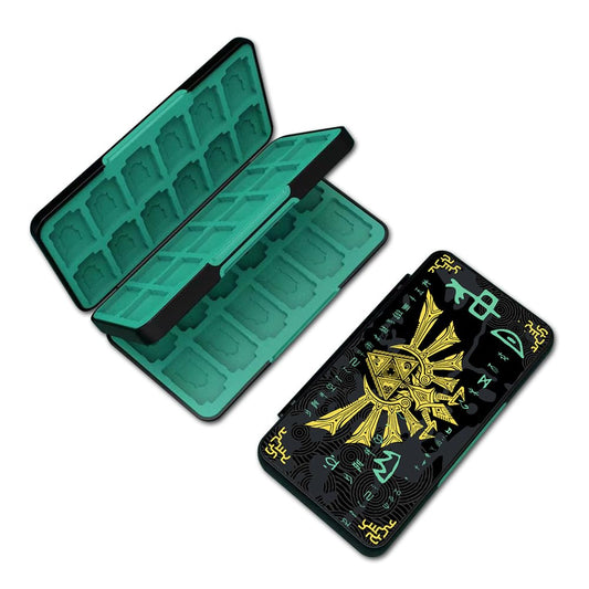 PERFECTSIGHT 48 Switch Game Card Case for Nintendo Switch OLED  Switch Lite  Cute 48 Game Holder refill unit Case for Game Cards and SD Cards  Kawaii Portable Compact Storage Case Box  Black Kingdom