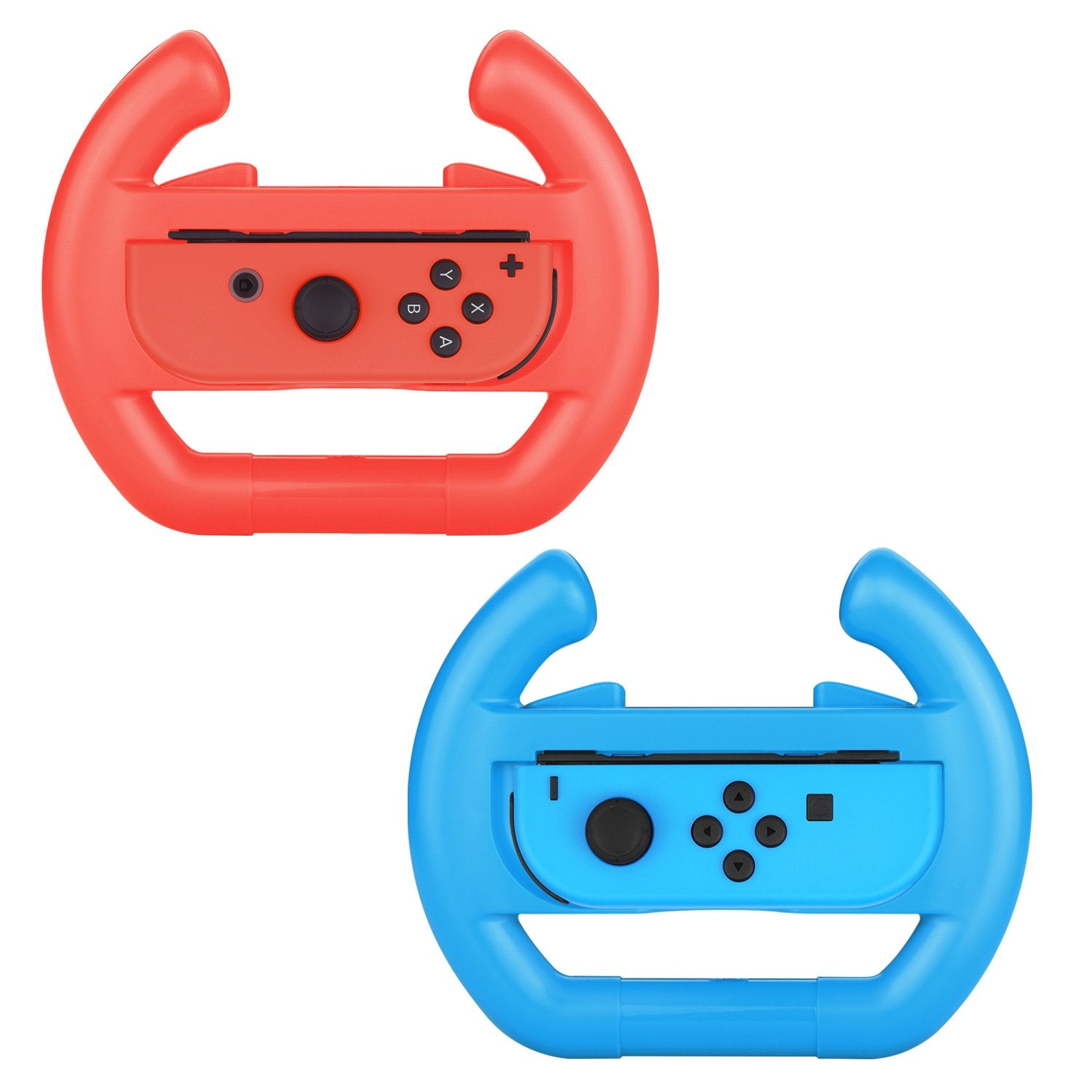 Myriann Tobo Nintendo Switch Joy-Con Racing Wheel, Set Of 2 Joy-Con Steering Wheel Handle For Nintendo Switch Mario Kart 8(Red A