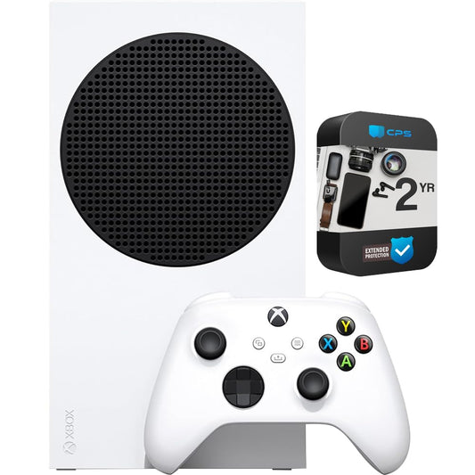 Microsoft EP2-10050 Xbox Series S 512GB All-digital Gaming Console Robot White (Renewed) Bundle with 2 YR CPS Enhanced Protection Pack