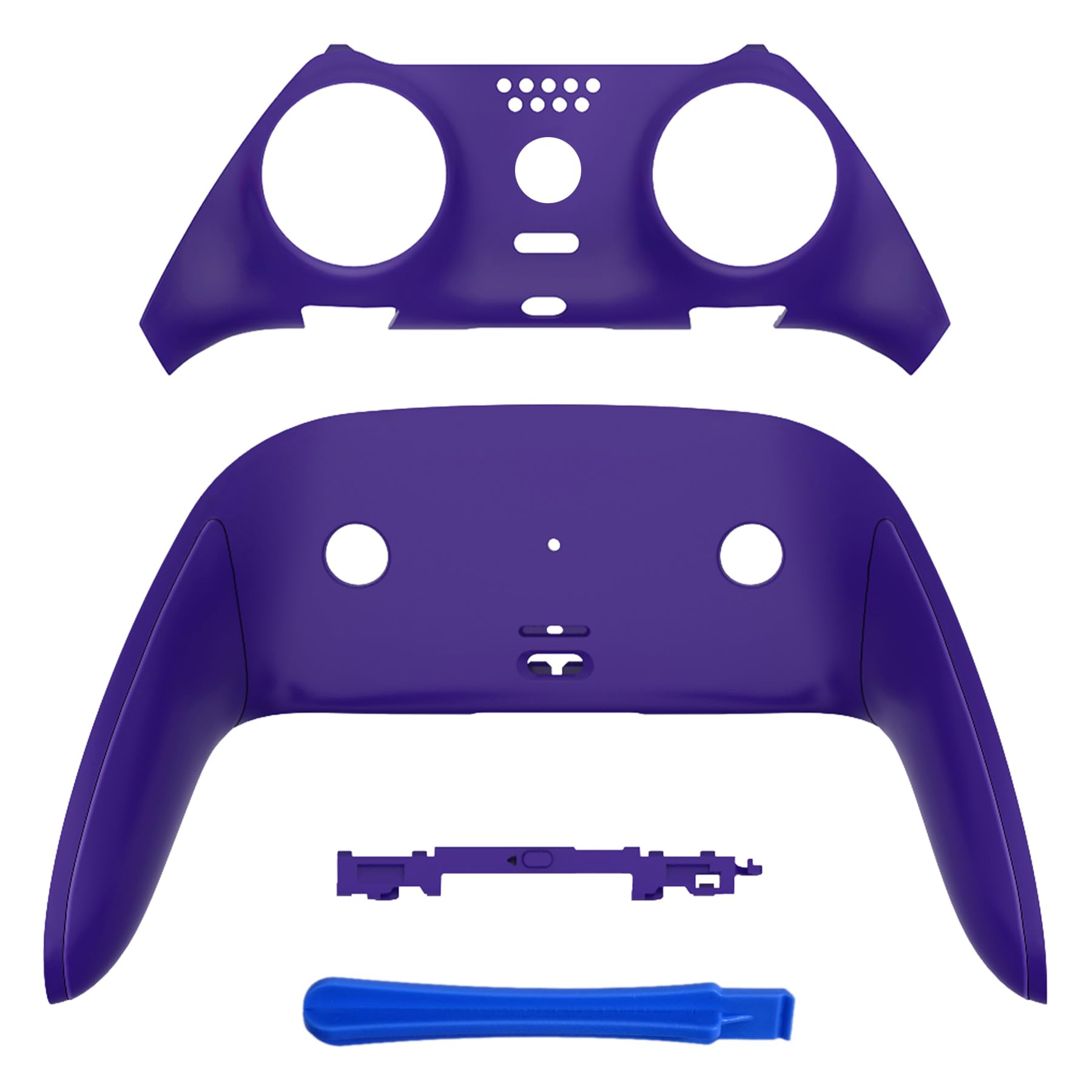 eXtremeRate Top Bottom Decorative Trim Shell Compatible with ps5 Edge Controller DIY Replacement Front Back Clip Shell  Custom Purple Plates Cover Compatible with ps5 Edge Controller