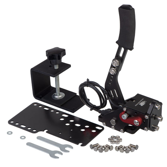 CNRAQR PC Racing Game USB Handbrake for 16Bit SIM for Racing Games  Compatible with Logitech G27 G29 G920 G923 T500 T300 Simulate Linear Handbrake(With Fixing Clip and Plate