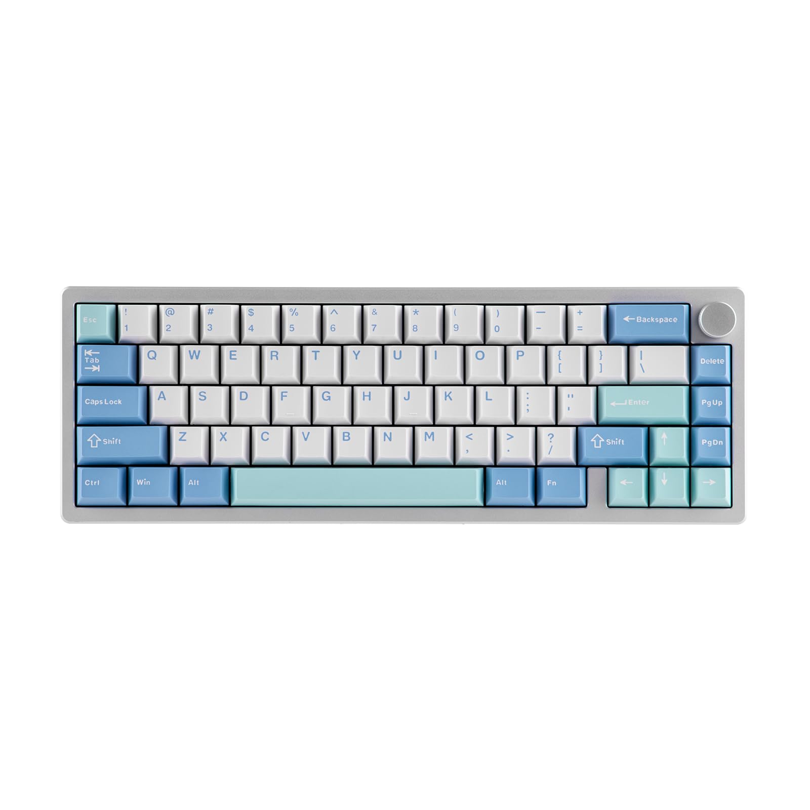 EPOMAKER Galaxy65 Wireless QMK/VIA Mechanical Keyboard  Ball-Catch Anodized Aluminum Custom Keyboard  Pre-Lubed Hot-Swappable Switch  RGB Backlit  Rotary Knob  2.4Ghz/BT/Type-C (Silver)