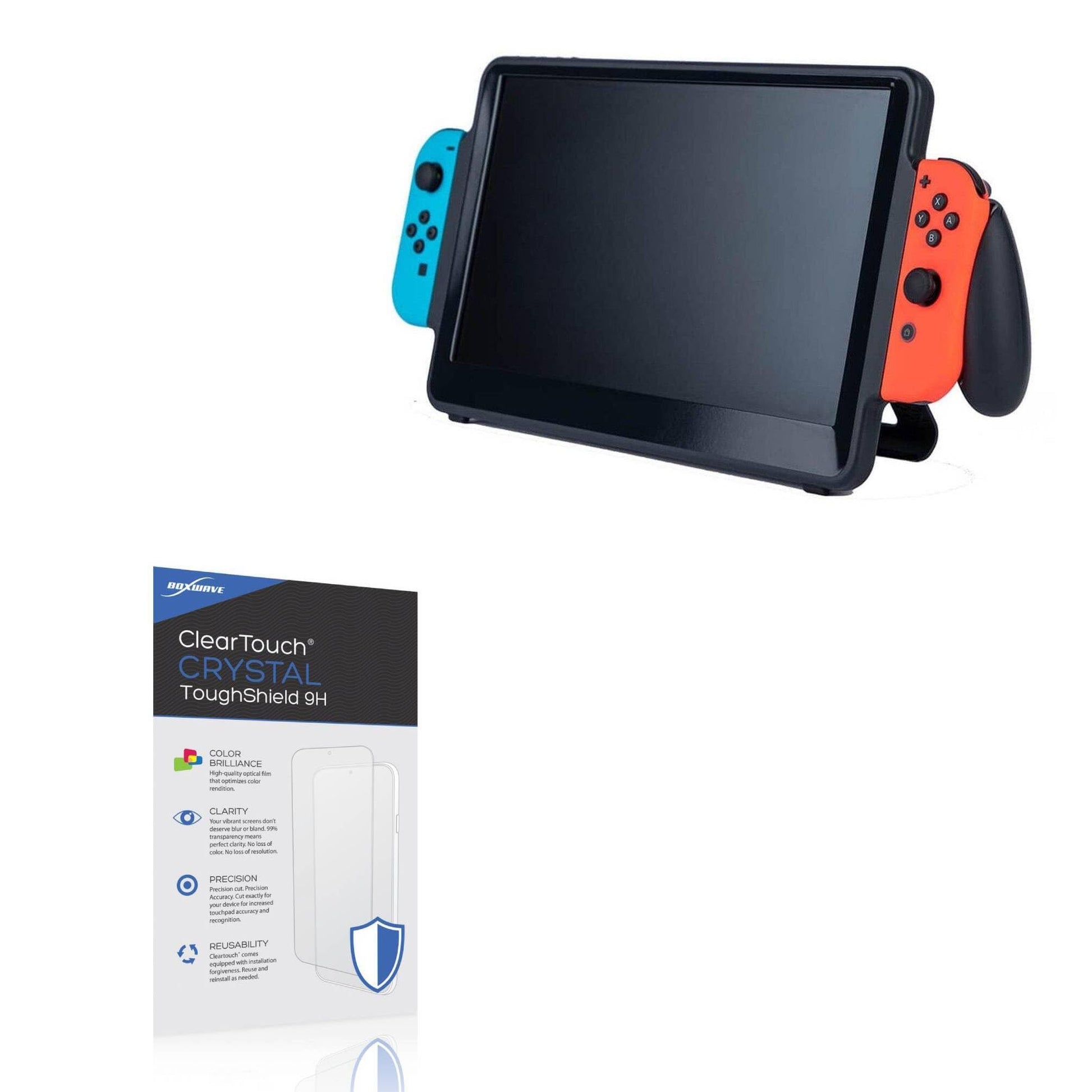 BoxWave Screen Protector Compatible with UpSwitch Orion Nintendo Switch Display - ClearTouch Crystal ToughShield 9H (2-Pack), Cl