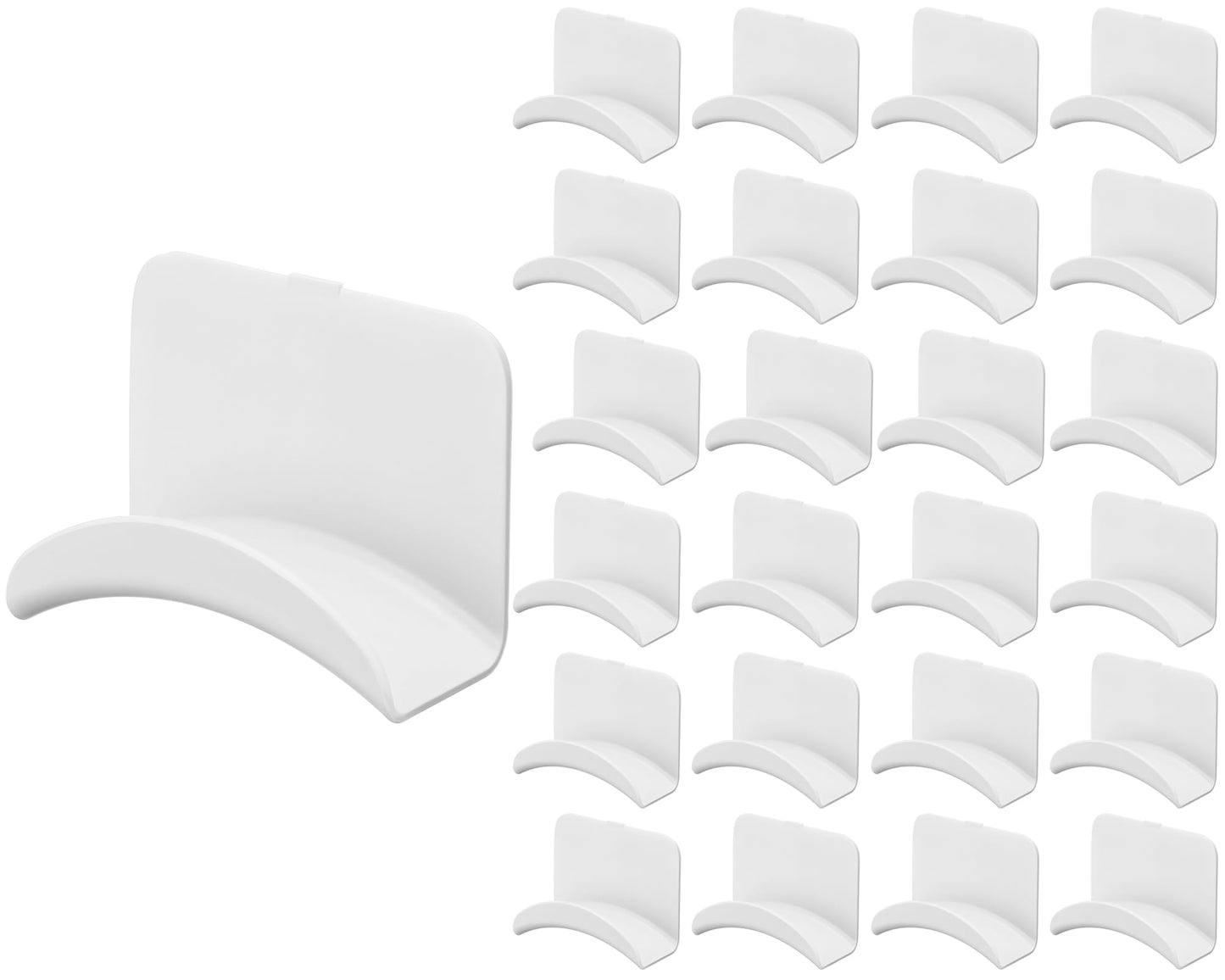 Wonderjune Headphone Wall Hangers, Adhesive Hooks for Gaming Headset, 12 Pcs, White, Universal Mount for Headphones and Caps