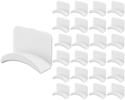 Wonderjune Headphone Wall Hangers, Adhesive Hooks for Gaming Headset, 12 Pcs, White, Universal Mount for Headphones and Caps