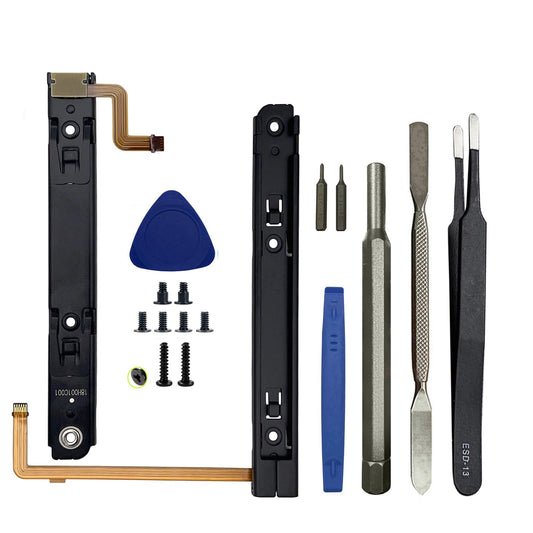 Onyehn L&R Slide Rail w/Flex Cable Replacement Kit for Switch OLED Joycon