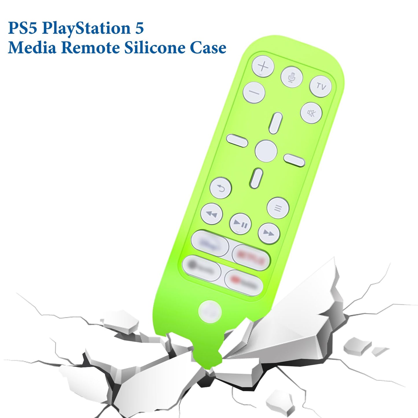 GEEKRIA PS5 Remote Cover Skin Silicone Case - Shock-Absorption, Washable, Green, Model YXZ20-04