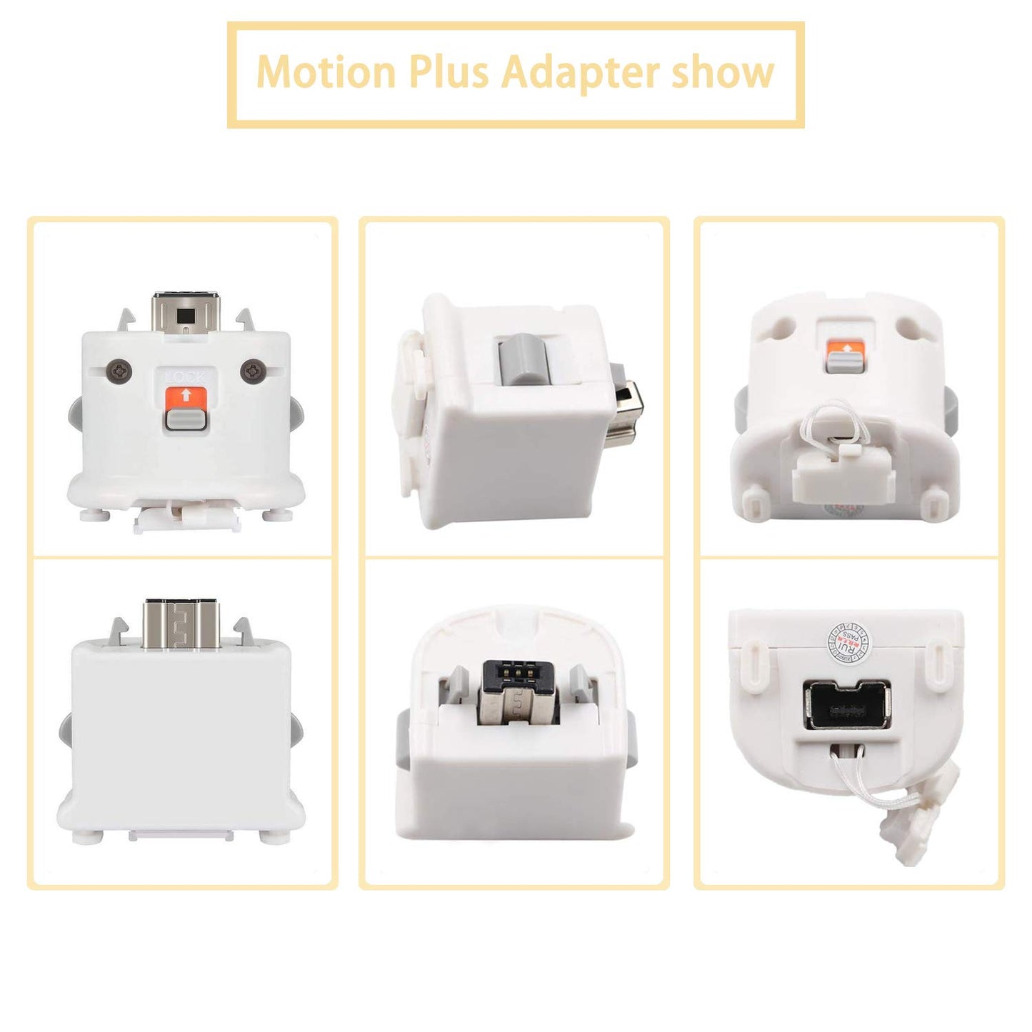 DTOL Wii Motion Plus Remote Attachment - White 2 Pack Sensor Controllers