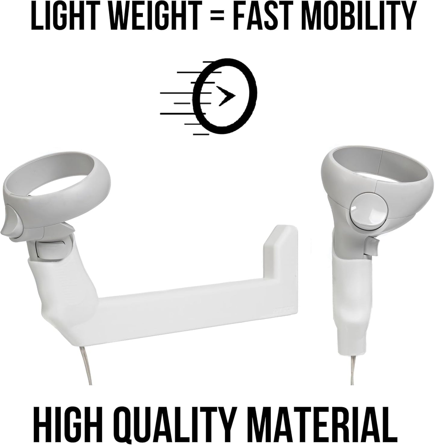 iStock VR Gunstock - Pro Grade Stabilizer for Meta Quest 2/3 - Lightweight Left Hand Design - White