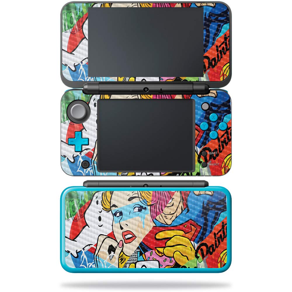 MightySkins Carbon Fiber Skin for Nintendo New 2DS XL - Monkey Boy | Protective  Durable Textured Carbon Fiber Finish | Easy to Apply  Remove  and Change Styles | Made in The USA