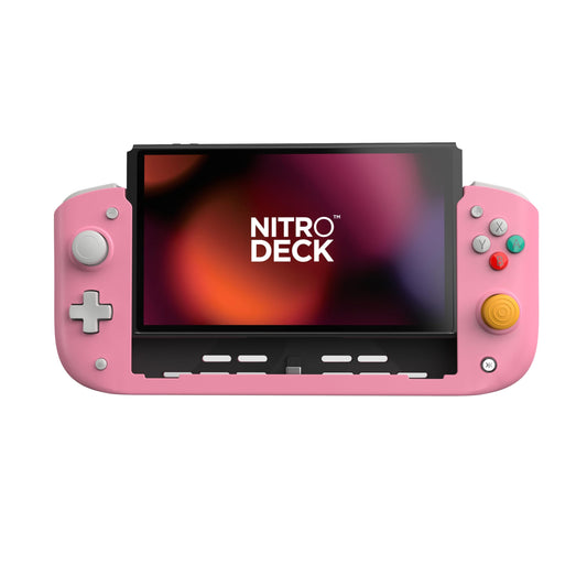 CRKD Nitro Deck - Handheld Controller for Nintendo Switch, Zero Stick Drift, Retro Pink, Model 24ND