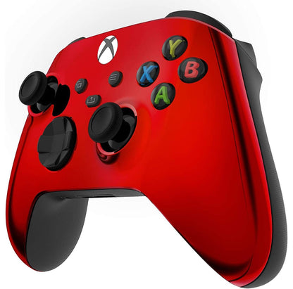 Custom Controllerzz Wireless Controller for Xbox Series X/S & One - Soft Touch Feel, X/S Red Chrome