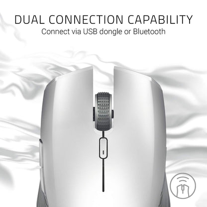 Razer Atheris Wireless Mouse - 7200 DPI, 350 Hr Battery Life, Bluetooth, USB Receiver, One Size, Mercury White