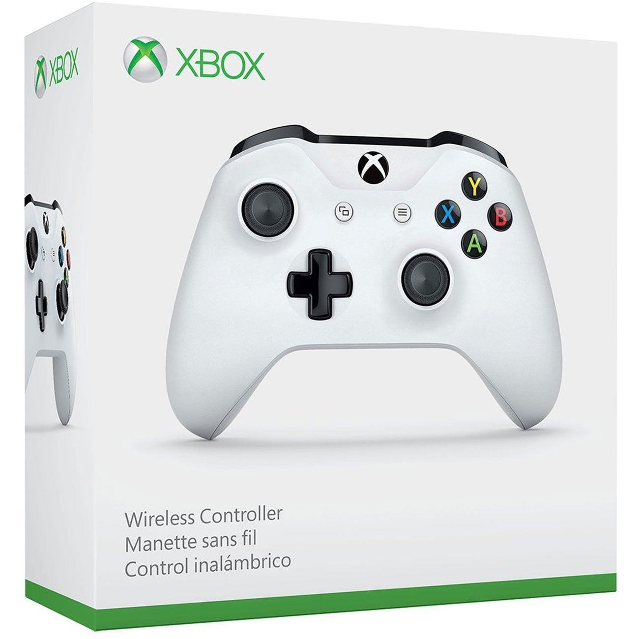 Microsoft Xbox One Wireless Controller - White, 6.89"x2.87"x6.97", Renewed