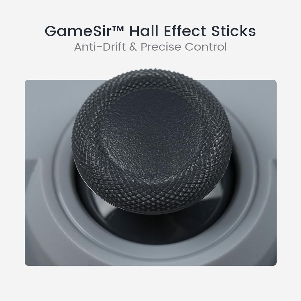 GameSir Wired Game Controller for Switch, Android, iOS, PC - Retro Gray, Model: GameSir-T3 Lite, Hall Effect Sticks, Dual Rumble Motors