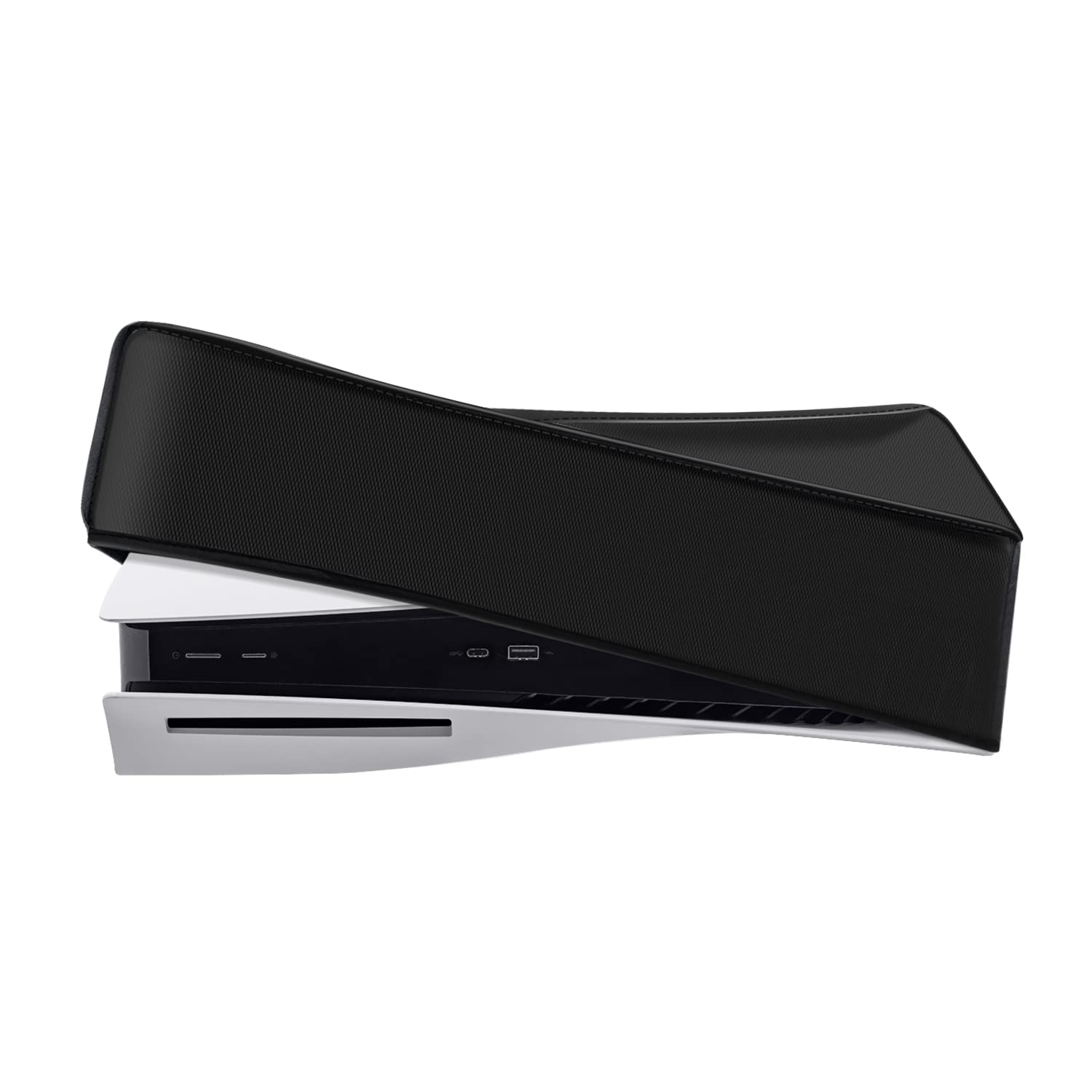 Wigearss PS5 Horizontal Dust Cover - 1680D Oxford Waterproof, Anti-Scratch, Black, Model p5-050002
