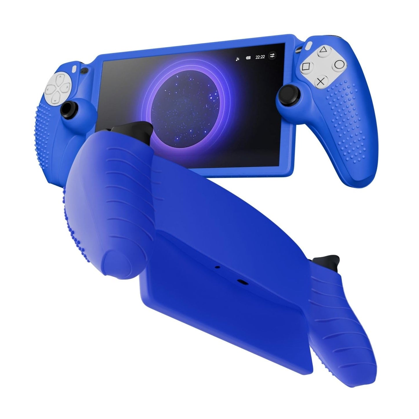 TNP Protective Silicone Cover Case for PlayStation Portal - Protector Skin Cover for PS Portal Shell with Anti-Slip  Shock-Absorption  Anti-Fingerprint  Scratch-Resistant  Blue
