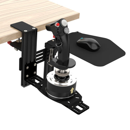 EG STARTS Metal Mouse Pads Mount Holder Platform for HOTAS Joystick, 10.6L x 9.4W inches, Black, Compatible with Flight Simulation Setup