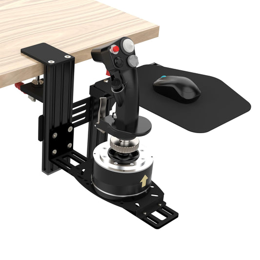 EG STARTS Metal Mouse Pads Mount Holder Platform for HOTAS Joystick, 10.6L x 9.4W inches, Black, Compatible with Flight Simulation Setup