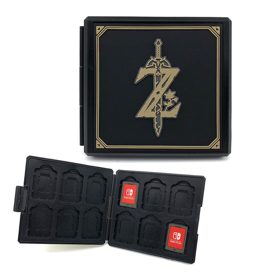 doepeBAE Switch Game Card Case - Portable Hard Shell Storage with 12 Card Slots (Z Black)