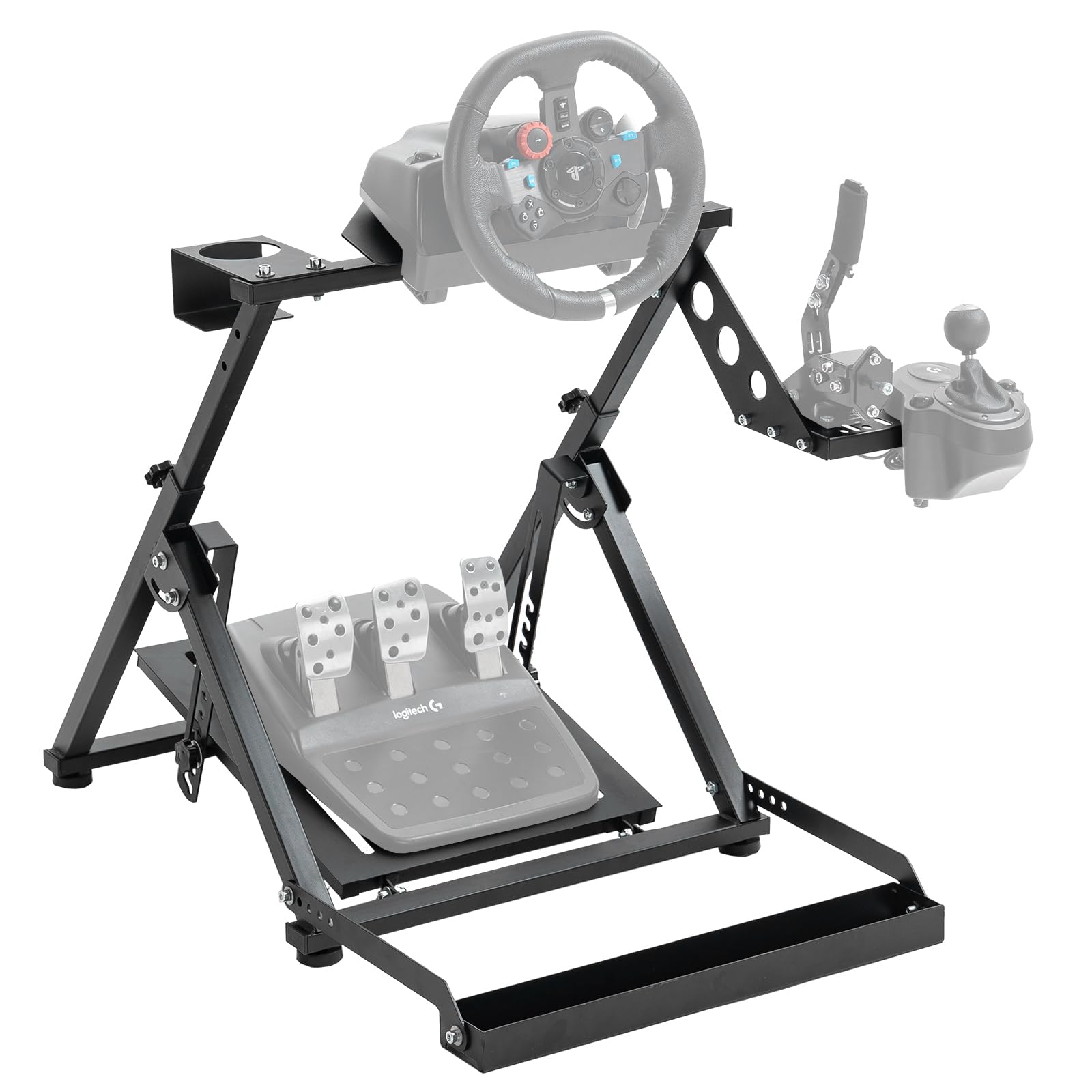 Marada G923 Upgrade Racing Sim Stand X Frame Compatible with PXN  Thrustmaster  Logitech G29  G920  T300RS Foldable & Tilt-Adjustable Driving Frame Wheel & Shifter & Pedal & Handbrake NOT Included