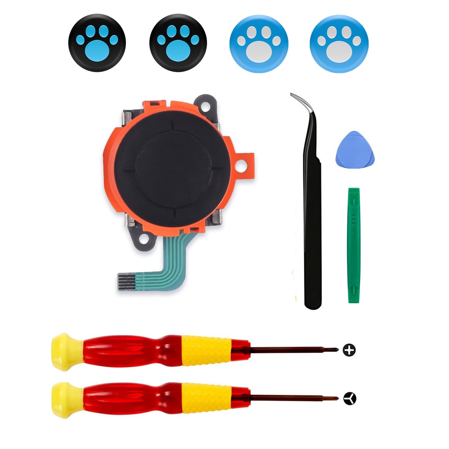 (Right) Replacement Joycon Joystick Compatible with Nintendo Switch 2 (2025) Joycon Magnetic Controller  Analog Thumb Stick Drift Fix Tools Repair Kit Screwdriver Pry Tools