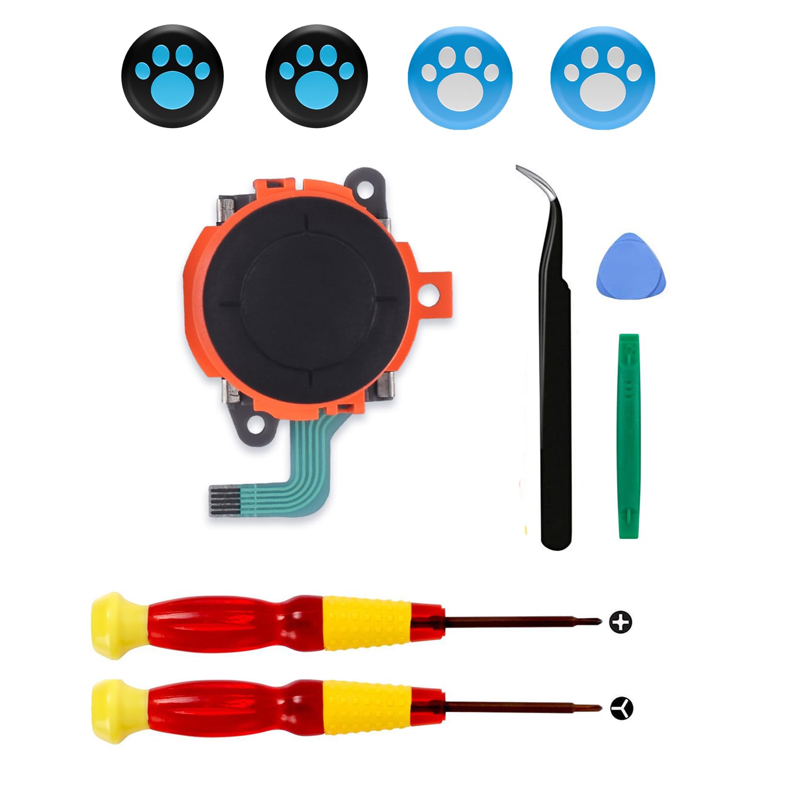 (Right) Replacement Joycon Joystick Compatible with Nintendo Switch 2 (2025) Joycon Magnetic Controller  Analog Thumb Stick Drift Fix Tools Repair Kit Screwdriver Pry Tools