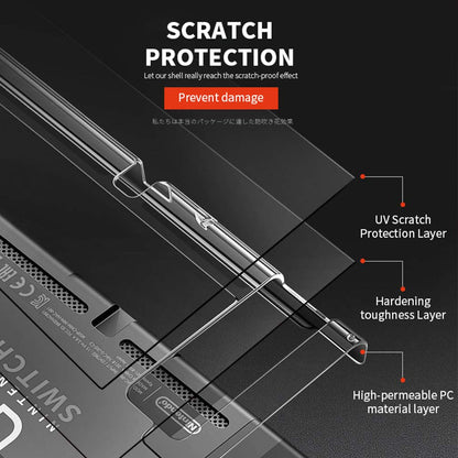 VANJUNN Dockable Clear Case for Nintendo Switch - 3 in 1 Protective Cover for Switch & Joy-Con - Shock-Absorption, Crystal Clear, Model NSwitchcase-Clear