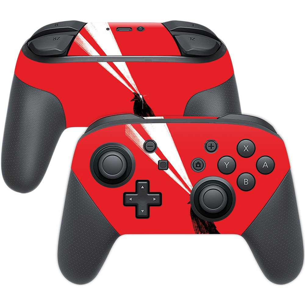 MightySkins Skin Compatible with Nintendo Switch Pro Controller - Laser Crow | Protective, Durable, and Unique Vinyl Decal wrap 
