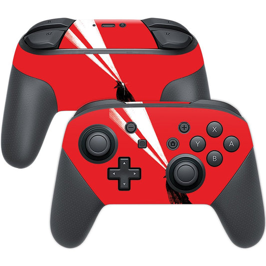 MightySkins Skin Compatible with Nintendo Switch Pro Controller - Laser Crow | Protective, Durable, and Unique Vinyl Decal wrap 