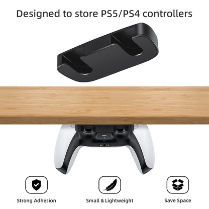 Mcbazel Under Desk Mount for PS5/PS4 Controller - Black, Model MT-050084, Table Stand Holder Compatible with PlayStation 5/4