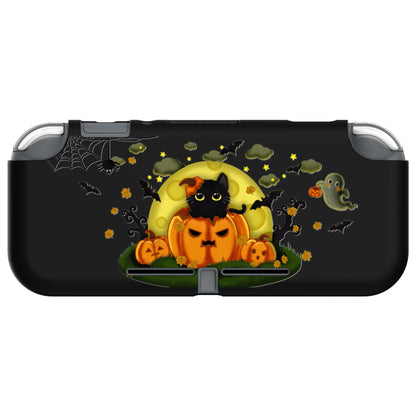 PlayVital Custom Protective Case for Nintendo Switch Lite - Soft TPU Slim Cover, Moon Night Halloween, Model LTU6019
