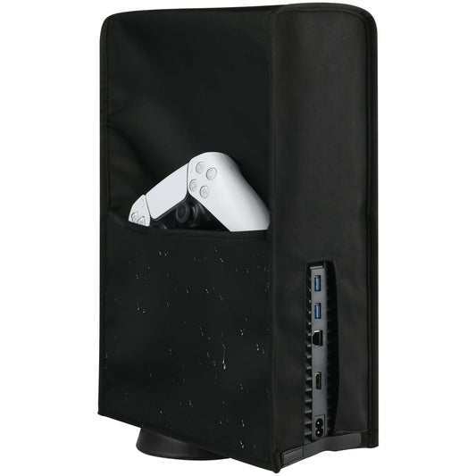Cosmos PS5 Dust Cover - Anti Scratch & Waterproof Sleeve with Side Pockets, Black, Model GAME-DUST-COVER