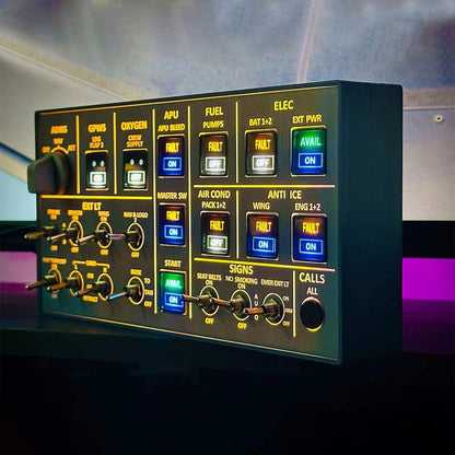 EnuoChbuild Flight Simulator Panel 4-in-1 OVH - Backlit Edition for MSFS 2020/2024, Compatible with FENIX, FBW & ini, Plug and