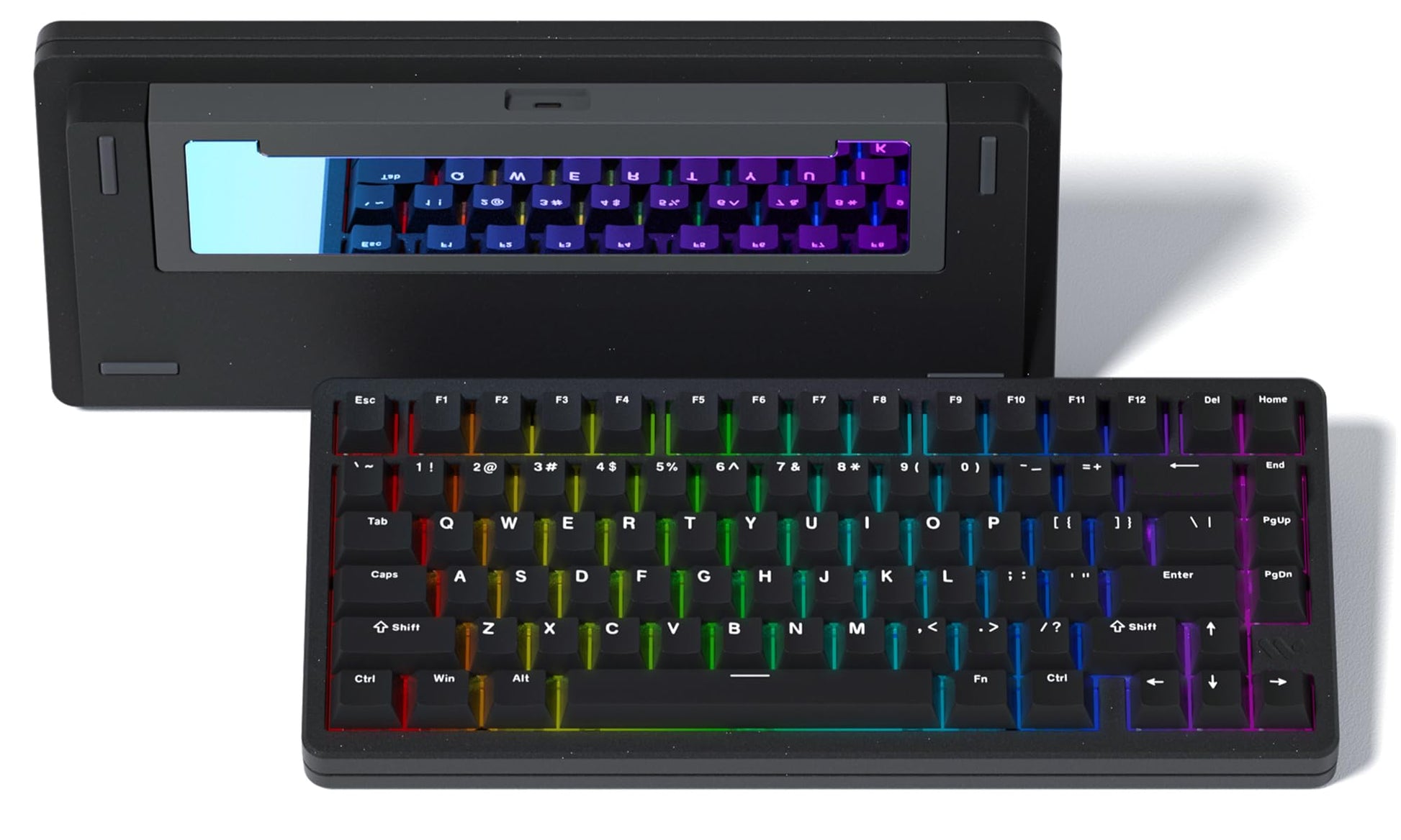 Womier SK75 75% Keyboard with Full Aluminum Wireless Mechanical Gaming Keyboard  VIA Custom Pre-lubed POM Switches RGB Creamy Gaming Key Board  3-Modes Gasket Hot Swappable  Black