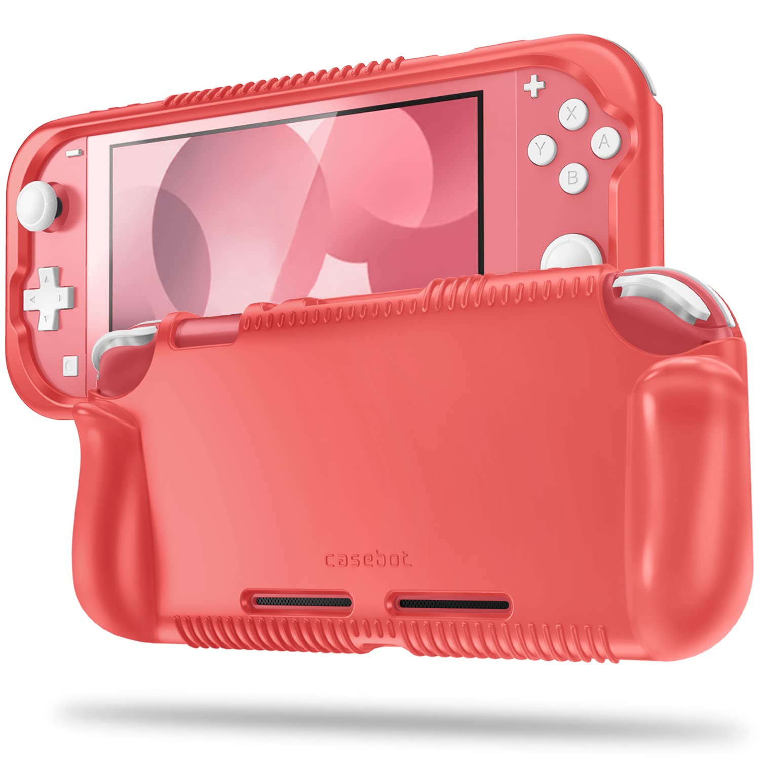 Fintie Case for Nintendo Switch Lite 2019 - Soft Silicone [Shock Proof] [Anti-Slip] Protective Cover with Ergonomic Grip Design for Switch Lite Console (Living Coral)