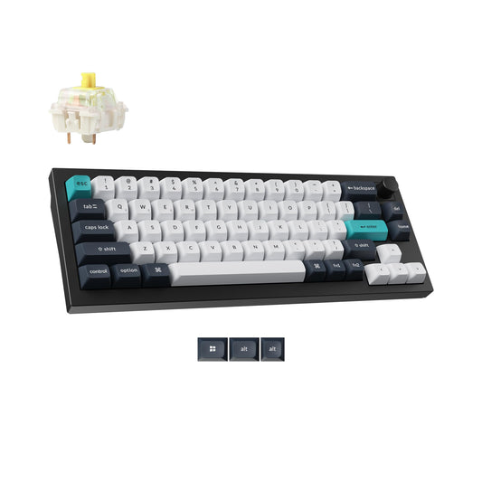 Keychron Q2 Max Wireless Custom Mechanical Gaming Keyboard  QMK/VIA Programmable Knob 2.4 GHz/Bluetooth 5.1/Wired  65% Compact RGB Hot-Swap with Gateron Banana Switch for Mac Windows Linux - Black