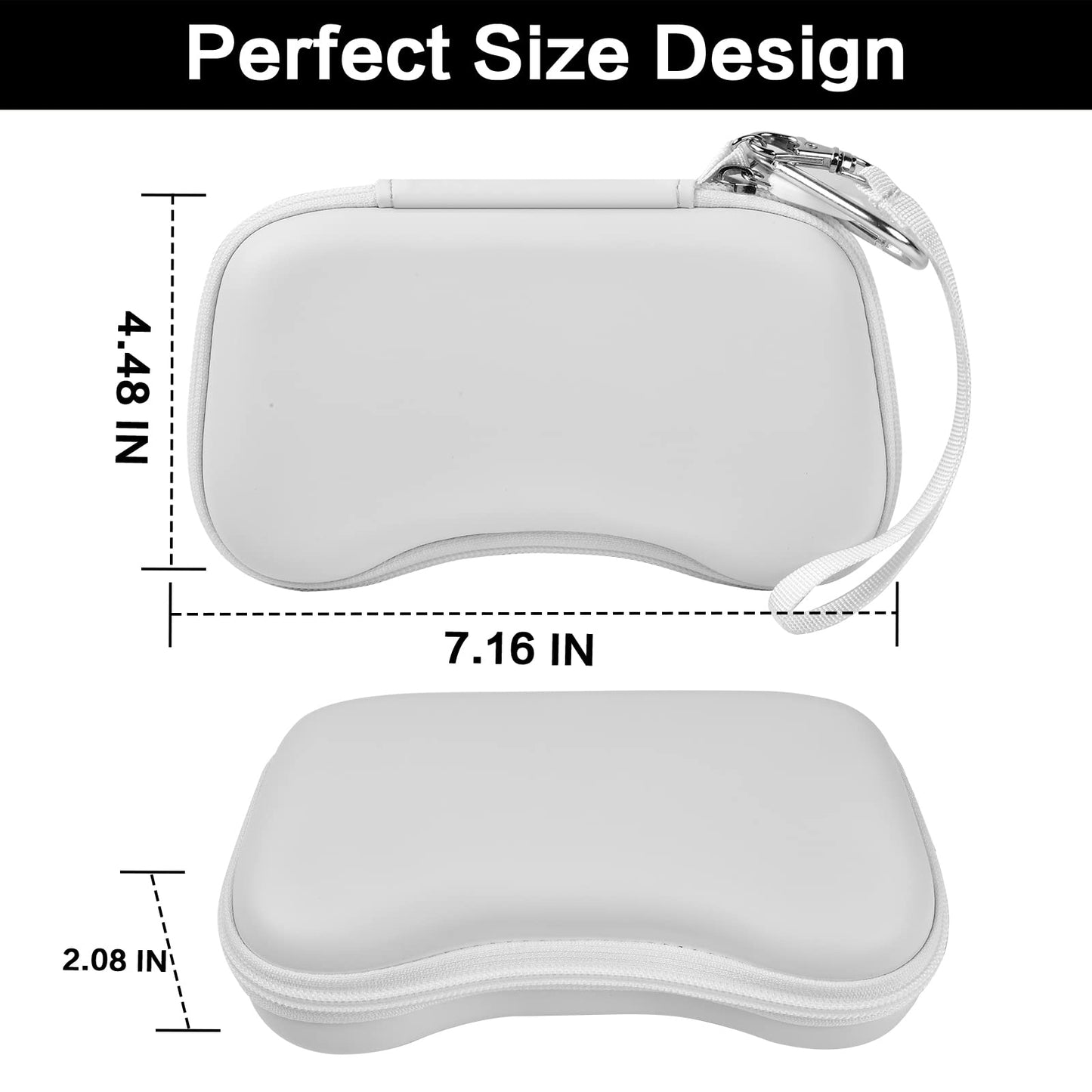 casmilee Case for Backbone One Controller - Portable Travel Holder, Extra Mesh Pocket, White