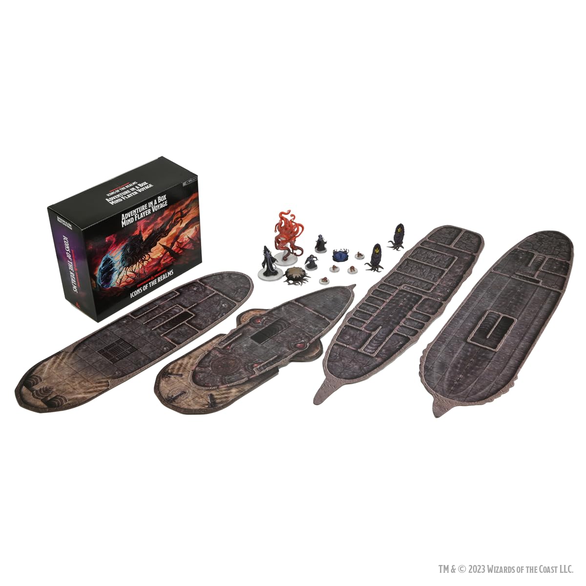WizKids D&D Icons of The Realms Adventure in a Box - Mind Flayer Voyage, Medium, Plastic, Black, Model WZK96238