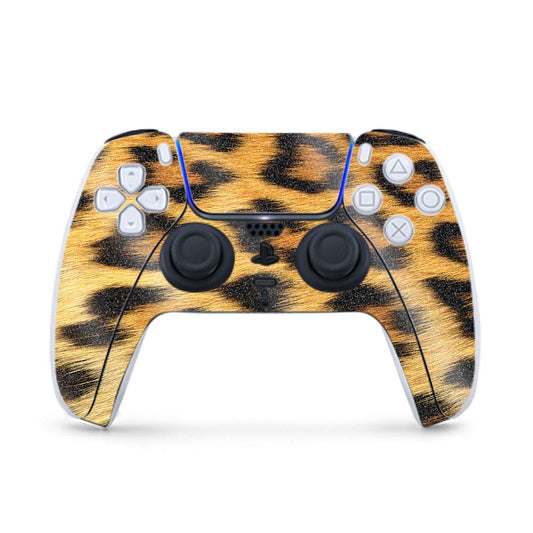 MightySkins Glossy Glitter Gaming Skin for PS5 / PlayStation 5 Controller - Cheetah | Durable High-Gloss Glitter Finish | Easy to Apply and Change Style | Made in The USA